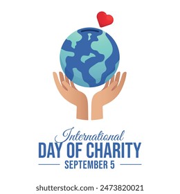 International Day of Charity vector design template good for celebration usage. charity vector illustration. vector eps 10.