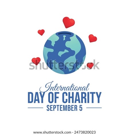 International Day of Charity vector design template good for celebration usage. charity vector illustration. vector eps 10.