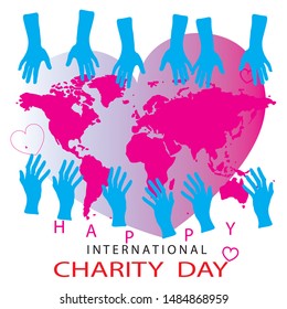 International Day of Charity vector illustration. Suitable for card, poster and banner