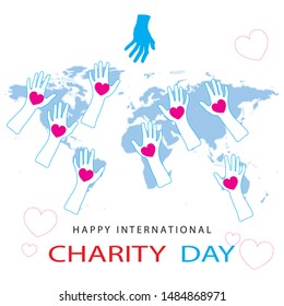 International Day of Charity vector illustration. Suitable for card, poster and banner