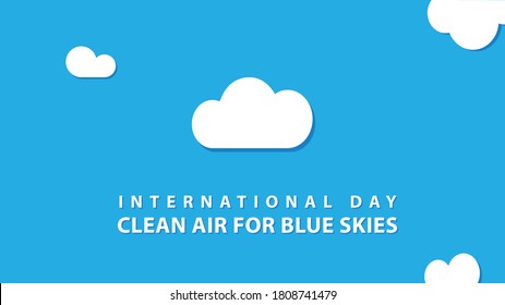 International Day of Clean Air for Blue Skies. Vector Illustration