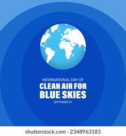 International day of clean air for blue skies background vector illustration