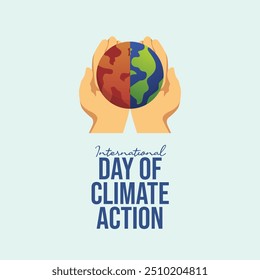 International Day of Climate Action vector design template good for celebration usage. International Day of Climate Action design. flat design. eps 10.