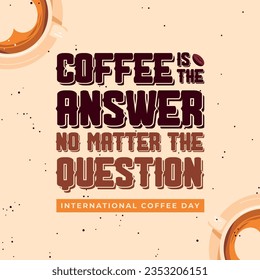 International Day of Coffee Social media Post banner