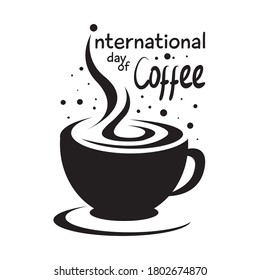 International day of coffee vector illustration