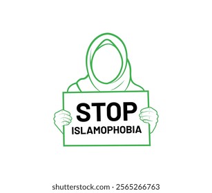 International Day To Combat Islamophobia vector illustration, Stop Islamophobia