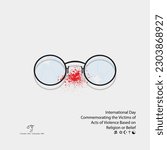 International Day Commemorating Victims of Violence Based on Religion or Belief. John Lennon glasses.