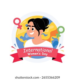 Ilustraciones de estilo conceptual del Día Internacional de la Mujer. Archivo EPS 10 