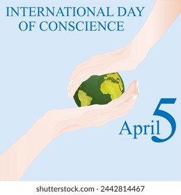 international day of conscience concept. web banner design. illustration vector