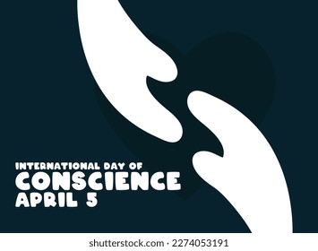 International Day of Conscience design vector. April 5. Eps 10.