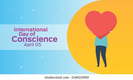 International Day of Conscience on April 05 business brochure flyer banner design horizontal template vector, cover presentation abstract, modern publication poster and flag-banner.