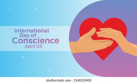 International Day of Conscience on April 05 business brochure flyer banner design horizontal template vector, cover presentation abstract, modern publication poster and flag-banner.