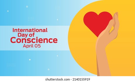 International Day of Conscience on April 05 business brochure flyer banner design horizontal template vector, cover presentation abstract, modern publication poster and flag-banner.