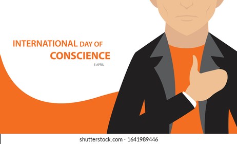 International Day of Conscience. Vector illustration background