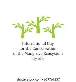 International Day For The Conservation of the Mangrove Ecosystem Logo Vector Template
