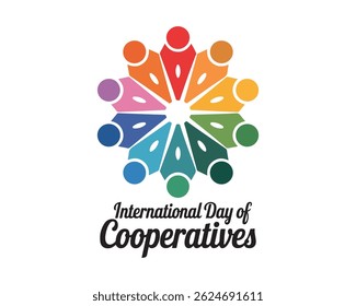 Dia Internacional das Cooperativas Celebração Modelo Vetor Design Ilustração