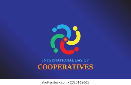 Diseño creativo del Día Internacional de las Cooperativas, vectores y fondo