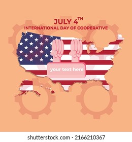 International Day of Cooperatives Theme Background Illustration