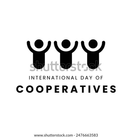 international day of cooperatives vector illustration