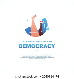 International Day Of Democracy Design Background For Greeting Moment