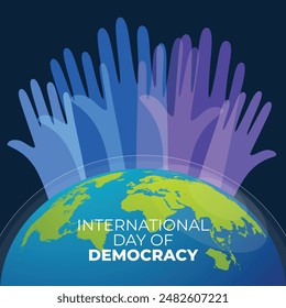 International Day of Democracy. Flat art design. Good for celebration template usage. eps 10. 