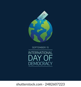 International Day of Democracy. Flat art design. Good for celebration template usage. eps 10. 