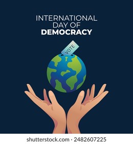 International Day of Democracy. Flat art design. Good for celebration template usage. eps 10. 