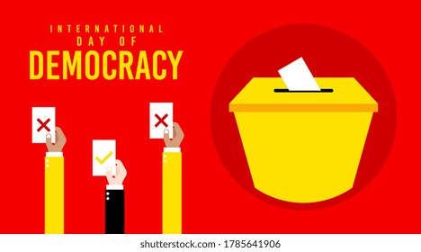 International day of democracy illustration vector. Vote illustration vector