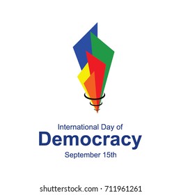 International Day of Democracy Logo Vector Template Design