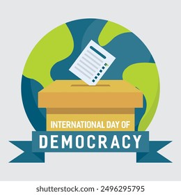 International Day of Democracy On September 15 template vector