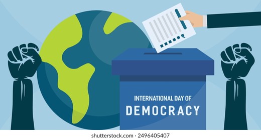 International Day of Democracy On September 15 template vector
