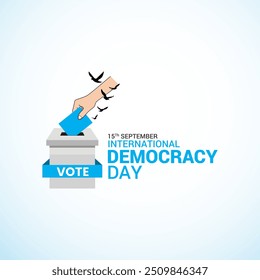 Dia Internacional da Democracia Em 15 de setembro brochura de negócios banner design modelo horizontal ilustração vetor criativo banner cartaz único cobrir design de mídia social, logotipo da Democracia