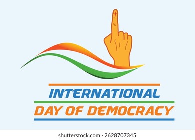 International Day of Democracy Peace and Empowerment Vector Banner Template Design