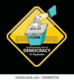 international day of democracy, poster and banner