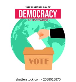 international day of democracy  for poster, postcard. banner, social media vector illustration