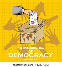 International Day of Democracy, poster vector