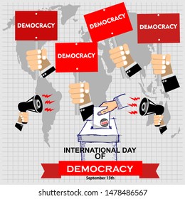 International Day of Democracy, poster vector