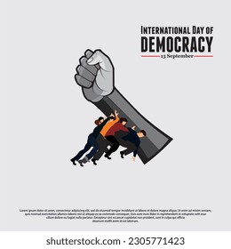 International Day of Democracy. September 15. Holiday concept. Template for background, banner, card, poster with text inscription