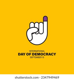 International Day Of Democracy September 15 background vector illustration