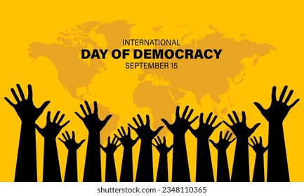 International Day Of Democracy September 15 background vector illustration