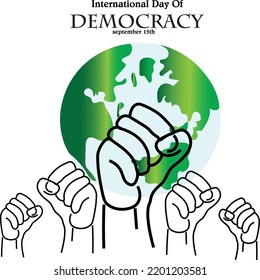 Diseño del Vector del Día Internacional de la Democracia