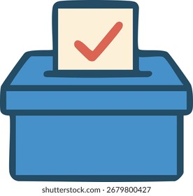 Ilustración de diseño plano del Vector del Día Internacional de la Democracia. ilustración de diseño plano del Vector de la urna