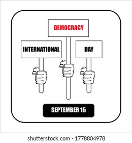 International Day of Democracy Vector Template Simple Design