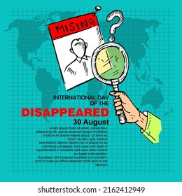 International Day of the Disappeared, 30 August, Poster vector