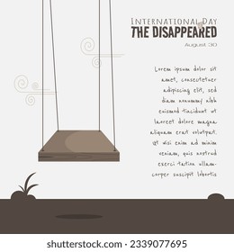 International Day of the Disappeared with copy space area