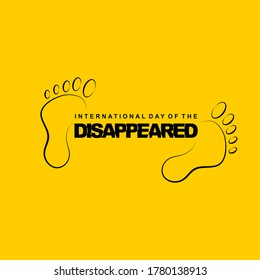 International Day of the Disappeared design with Footprint vector illustration