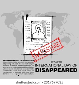 Día Internacional de los Desaparecidos, afiche y pancarta