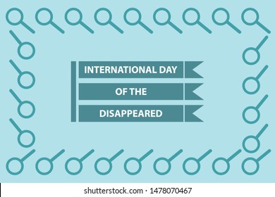 International Day Disappeared Vector Stock Vector (Royalty Free ...