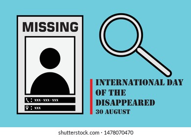 International Day Of The Disappeared - Vector