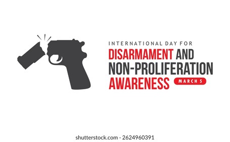international day for disarmament and non proliferation awareness vector design